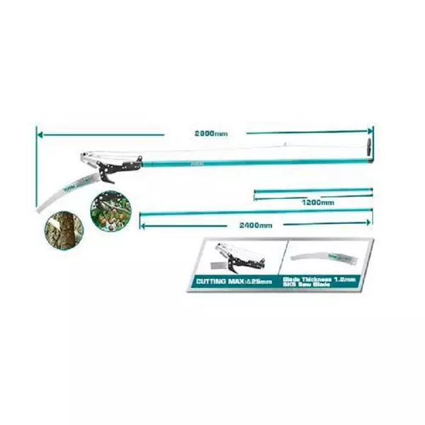Total Garden Pruner &Amp; Extendable Pole Saw Theps25281 1 Total Garden Pruner &Amp; Extendable Pole Saw Theps25281