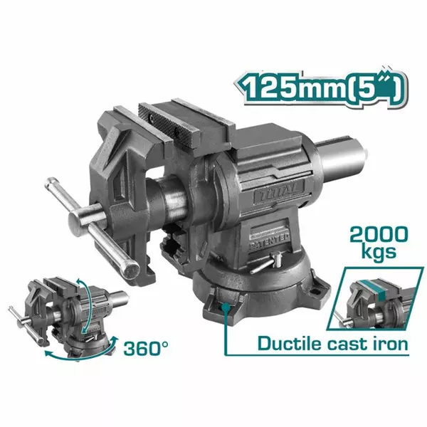 Total Bench Vise Multi Purpose Vice 5&Quot;/125 Mm Thtmf6156 1 Total Bench Vise Multi Purpose Vice 5&Quot;/125 Mm Thtmf6156