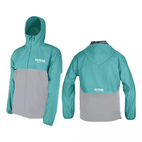Total Rain Jacket Coated Polyster With Mesh Lining L/Xl/Xxl 1 Total Rain Jacket Coated Polyster With Mesh Lining L/Xl/Xxl