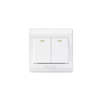 Total 2 Gang Switch Electric 1 Way 16A THESSH02101