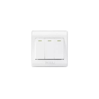 Total 3 Gang Switch Electric 1 Way 16A THESSH03101
