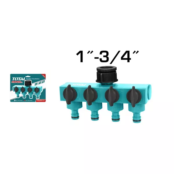 Total Garden Water Hose 4 Way Connector Plastic Thhc604101 1 Total Garden Water Hose 4 Way Connector Plastic Thhc604101