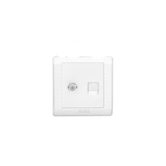 Total Socket TV and Telephone 86 x 86mm THESST502TT