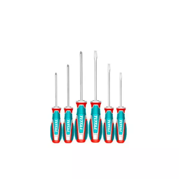 Total Screwdriver Set With S2 Blade, Strong Magnetic Pull, Ergonomic Handle Tksds0626 (Pack Of 6Pcs) 1 Total Screwdriver Set With S2 Blade, Strong Magnetic Pull, Ergonomic Handle Tksds0626 (Pack Of 6Pcs)