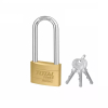 Total Brass Padlock Heavy Duty Long Shackle 40mm, Solid Brass Cylinder with Pins, 3pcs Brass Keys TLK32402L