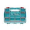 Total Empty Tool Box Plastic Organizer 30.5 x 23 x 6.5cm with Built in Carry Handle and Latch for Easy Transport, Removable Dividers TPBX1121