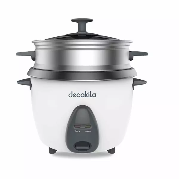 Decakila Rice Cooker 2.8L Keep Warm Function Nonstick Coated Pot 900W Keer035W 15 Cups With Spoon, Measuring Cup And Aluminium Steaming Basket Single Side Nonstick Pot Coating 1 Decakila Rice Cooker 2.8L Keep Warm Function Nonstick Coated Pot 900W Keer035W 15 Cups With Spoon, Measuring Cup And Aluminium Steaming Basket Single Side Nonstick Pot Coating