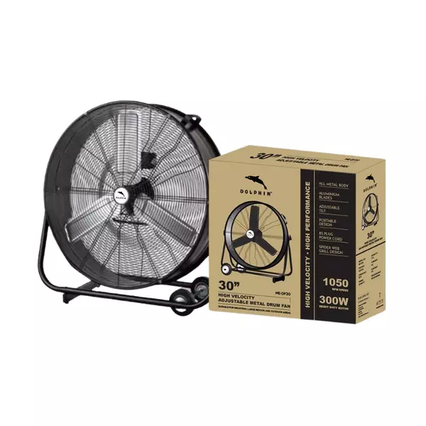 Dolphin Metal Drum Fan 30'' 300W 1050Rpm, High Velocity, High Performance Me-Df30 1 Dolphin Metal Drum Fan 30'' 300W 1050Rpm, High Velocity, High Performance Me-Df30