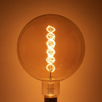 Tronic Glass Round Vintage Bulb 8W E27 (Screw Type)