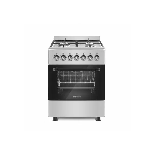 Hisense Cooker Free Standing 60 X 60Cm 3 Gas Burners, 1 Electric Burner, Electric Oven, Glass Lid, Silver Hf631Gees 1 Hisense Cooker Free Standing 60 X 60Cm 3 Gas Burners, 1 Electric Burner, Electric Oven, Glass Lid, Silver Hf631Gees