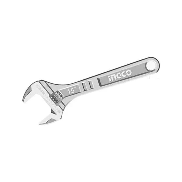 Ingco Adjustable Wrench 375Mm(15&Quot;) With Adjustable Clamp, Carbon Steel Body Hadw131152 1 Ingco Adjustable Wrench 375Mm(15&Quot;) With Adjustable Clamp, Carbon Steel Body Hadw131152