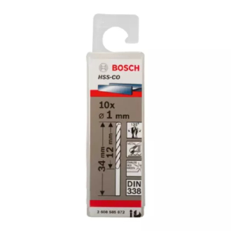 Bosch Twist Drill Spiralbohrer HSS CO 10 x 1mm 2608585872