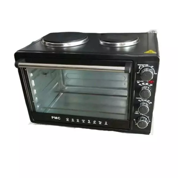 Pmc Electric Oven 48L With 2 Hot Plates Thermostat Black 1 Pmc Electric Oven 48L With 2 Hot Plates Thermostat Black