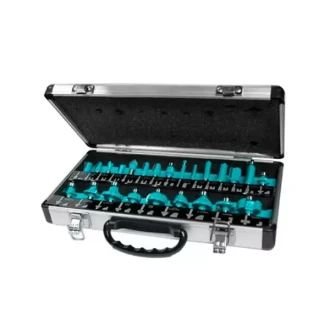 Total 24pcs Router Bit Set with Shank 12mm, Aluminium Case TACSR02412