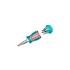 Total 8in1 Stubby Screwdriver Set with Handle & Screwdriver Bits TACSDS0706